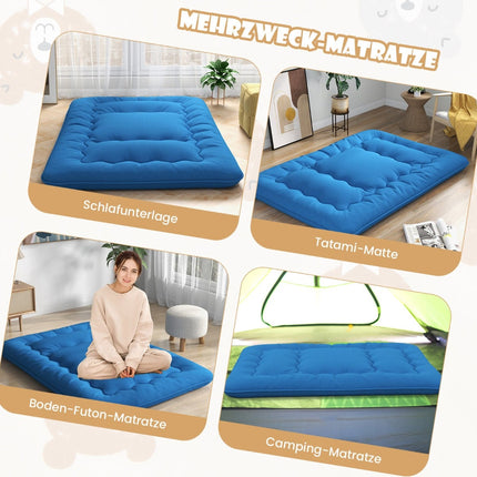 Japanese Futon Mattress, 140x200 cm, Washable Cover