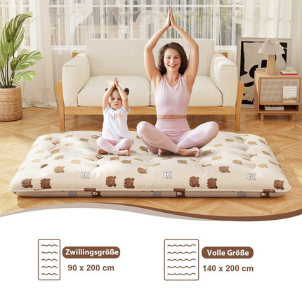 Japanese Futon Mattress, 140x200 cm, Washable Cover