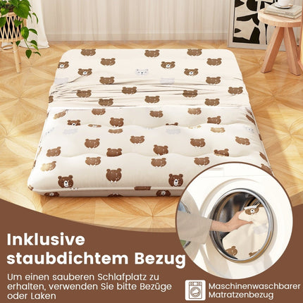 Japanese Futon Mattress, 140x200 cm, Washable Cover