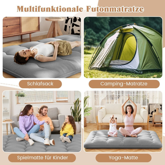 Japanese Futon Mattress, Washable Cover, 140x200 cm