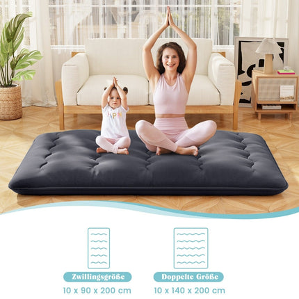 Japanese Futon Mattress, Washable Cover, 140x200 cm