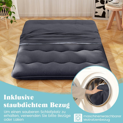 Japanese Futon Mattress, Washable Cover, 140x200 cm
