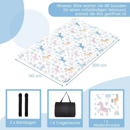 Japanese Futon Mattress, Washable Cover, 140x200 cm