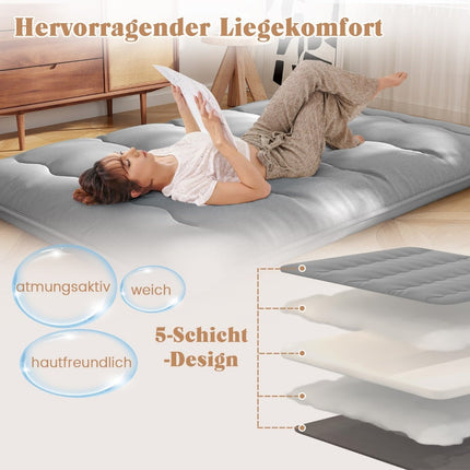 Japanese Futon Mattress, Washable Cover, 140x200 cm