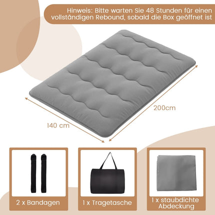 Japanese Futon Mattress, Washable Cover, 140x200 cm