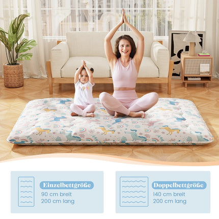 Japanese Futon Mattress, Washable Cover, 140x200 cm