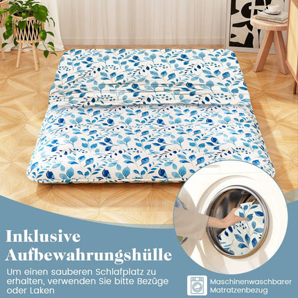 Japanese Futon Mattress, Washable Cover, 140x200 cm