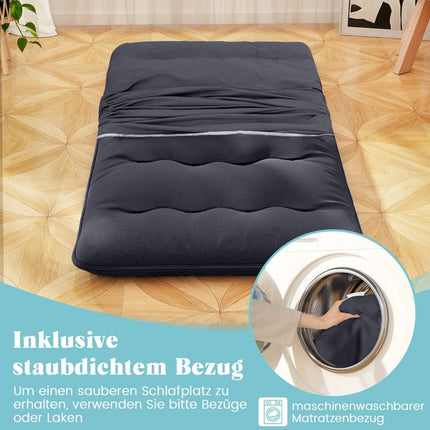 Japanese Futon Mattress, Washable Cover, 90x200 cm