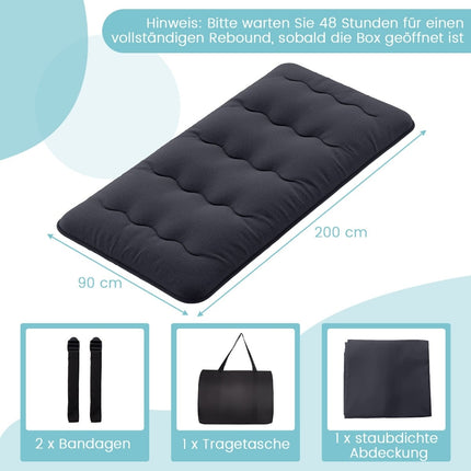 Japanese Futon Mattress, Washable Cover, 90x200 cm
