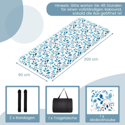 Japanese Futon Mattress, Washable Cover, 90x200 cm