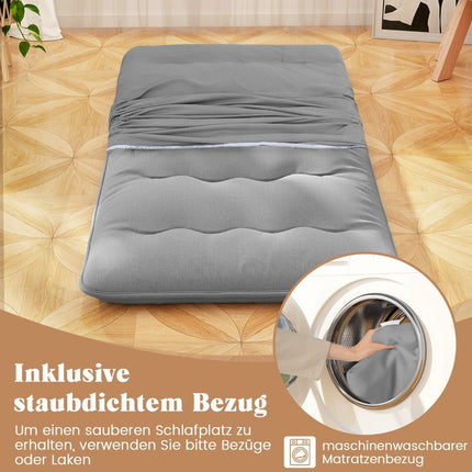 Japanese Futon Mattress with Washable Cover, 90x200 cm