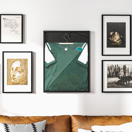 Jersey Display Frame, Black Aluminum, UV-Resistant Acrylic