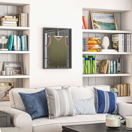 Jersey Display Frame, Black Aluminum, UV-Resistant Acrylic