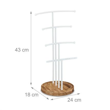 Jewelery holder in wood and iron
