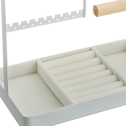 Jewelery stand with ring compartment