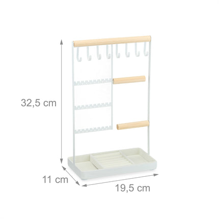 Jewelery stand with ring compartment