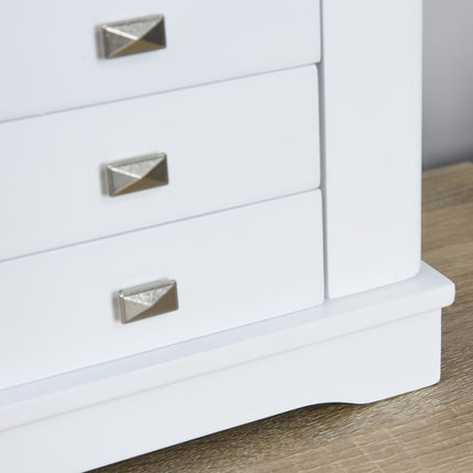 Jewelery cabinet with drawers, white, 25x14x34.5cm