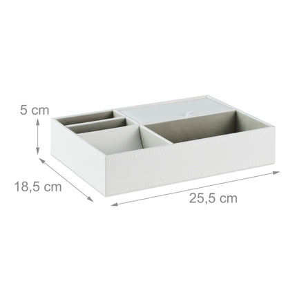 Jewelry compartment in leather look