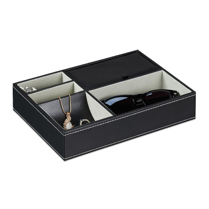 Jewelry compartment in leather look