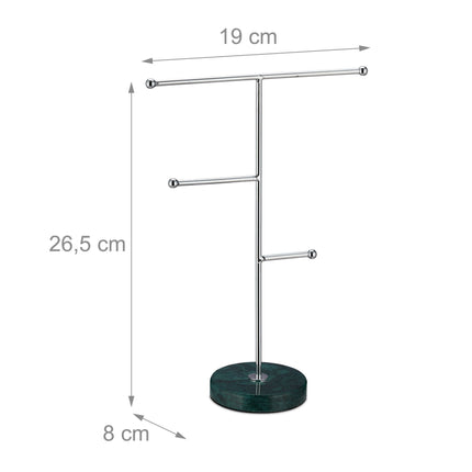 Jewelry stand green marble