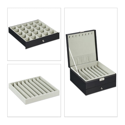 Jewelry storage with 3 levels