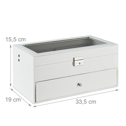 Jewelry storage with drawer