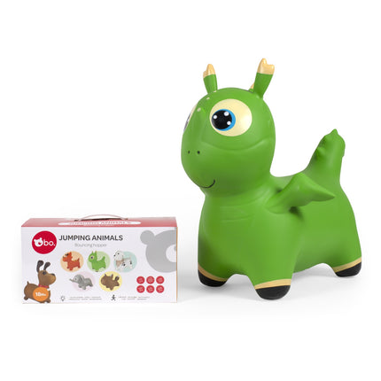 Jumping Animal Toy - Green Dinosaur for Kids