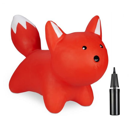 Jumping animal fox red