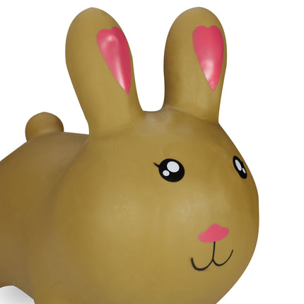 Jumping animal rabbit light brown