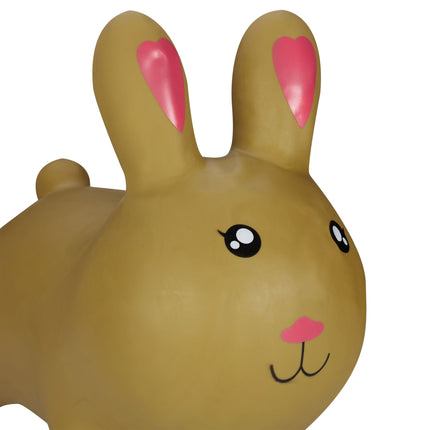 Jumping animal rabbit light brown