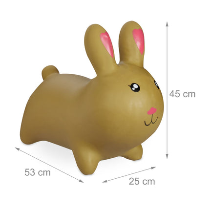 Jumping animal rabbit light brown