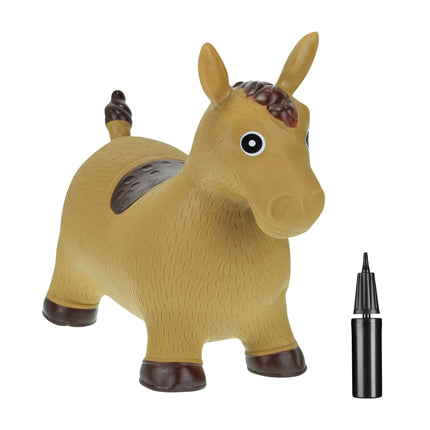 Jumping horse in light brown