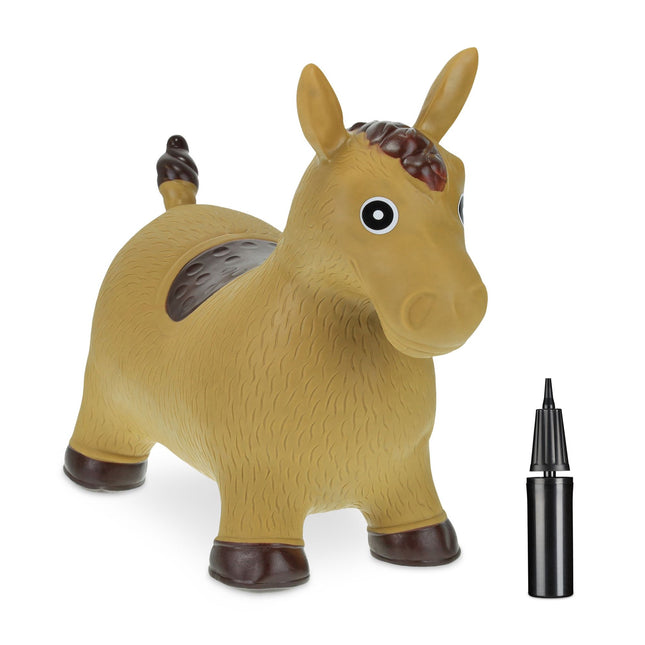 Jumping horse in light brown