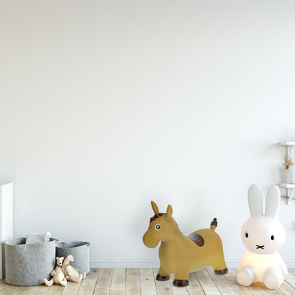 Jumping horse in light brown