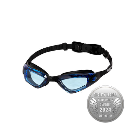 Junior Swimming Goggles, Black/Blue, Anti-Fog Lens