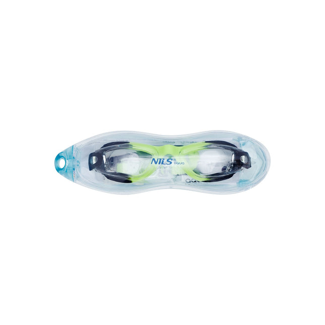 Junior Swimming Goggles, Black/Green, Anti-Fog Lens