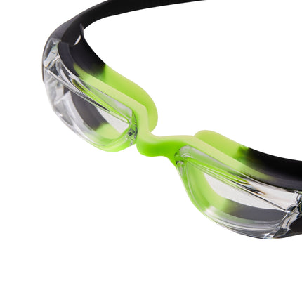 Junior Swimming Goggles, Black/Green, Anti-Fog Lens