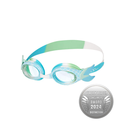 Junior Swimming Goggles, Blue Mermaid Design