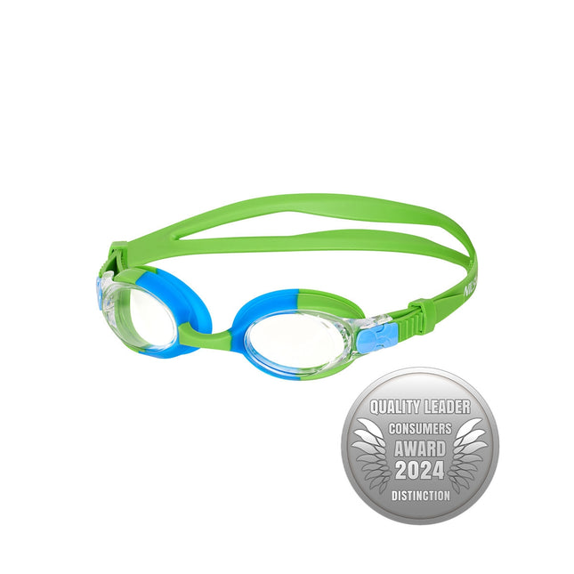 Junior Swimming Goggles, Green, Anti-Fog Lens