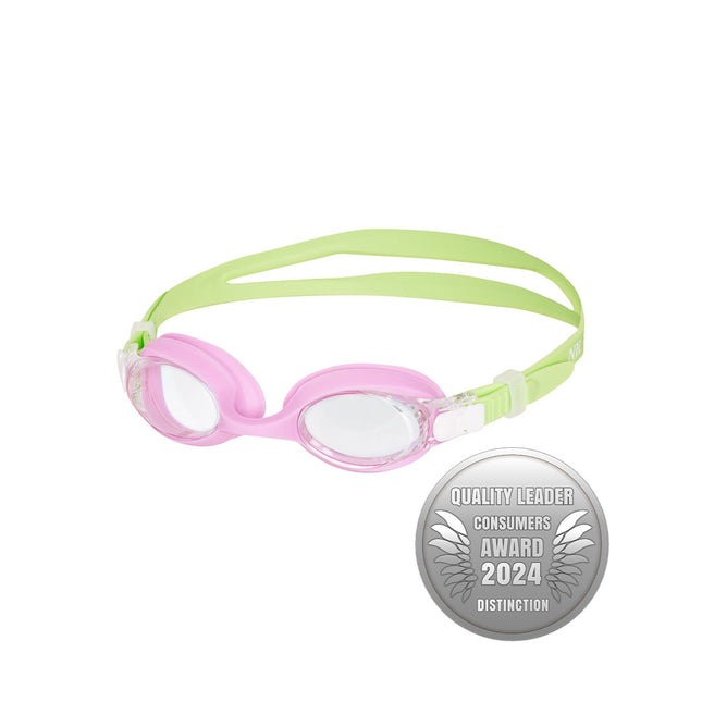 Junior Swimming Goggles, Green/Violet, Anti-Fog Lens