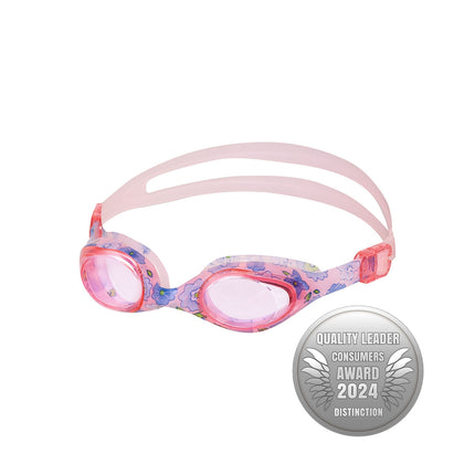 Junior Swimming Goggles, Pink Flowers Design