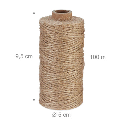 Jute cable 1 mm x 100 m set of 6