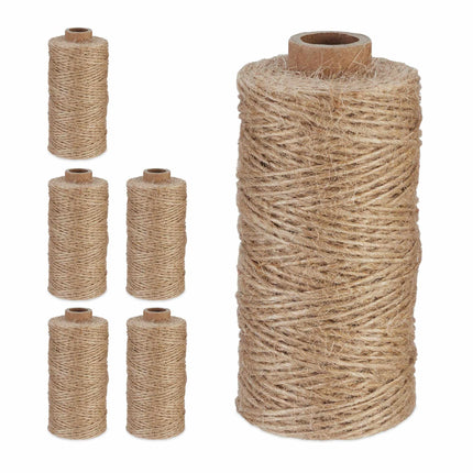 Jute cable 1 mm x 100 m set of 6