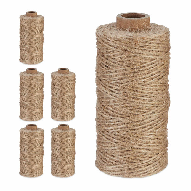 Jute cable 1 mm x 100 m set of 6