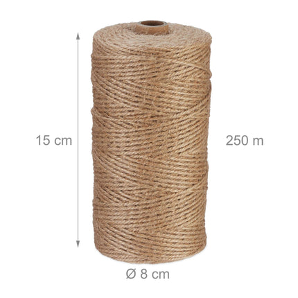 Jute cable 2 mm x 250 m set of 2