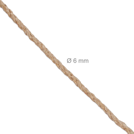 Jute cable 6 mm x 30 m set of 2