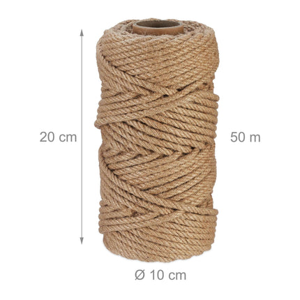 Jute cable 6 mm x 50 m set of 2