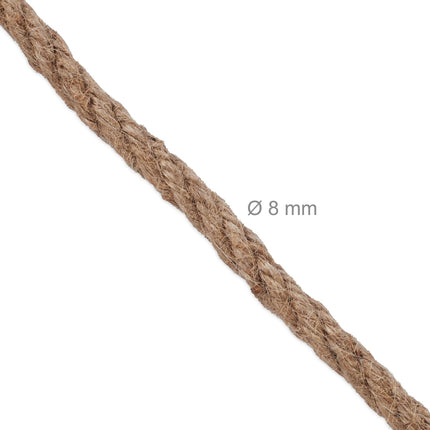 Jute cable 8 mm x 20 m set of 2