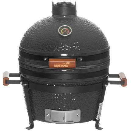 Kamado Charcoal Grill, Ceramic, 16-Inch, Stainless Steel Grate
