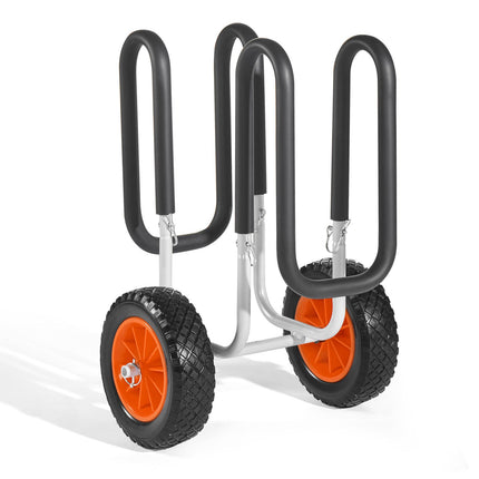Kayak Cart, 150 lb Capacity, 10 in Solid Wheels, Strap